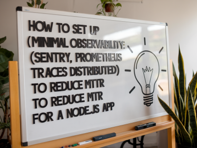 Comment configurer un observability minimal (sentry, prometheus, traces distribuées) pour réduire le MTTR d'une app node.js